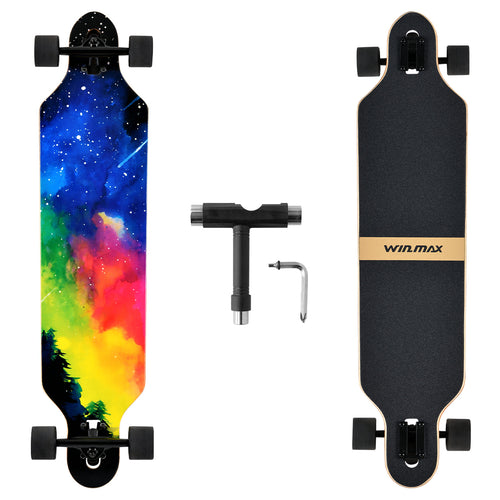 WIN.MAX Twin Tip Longboard Color Sky 8 Layers, ABEC 11