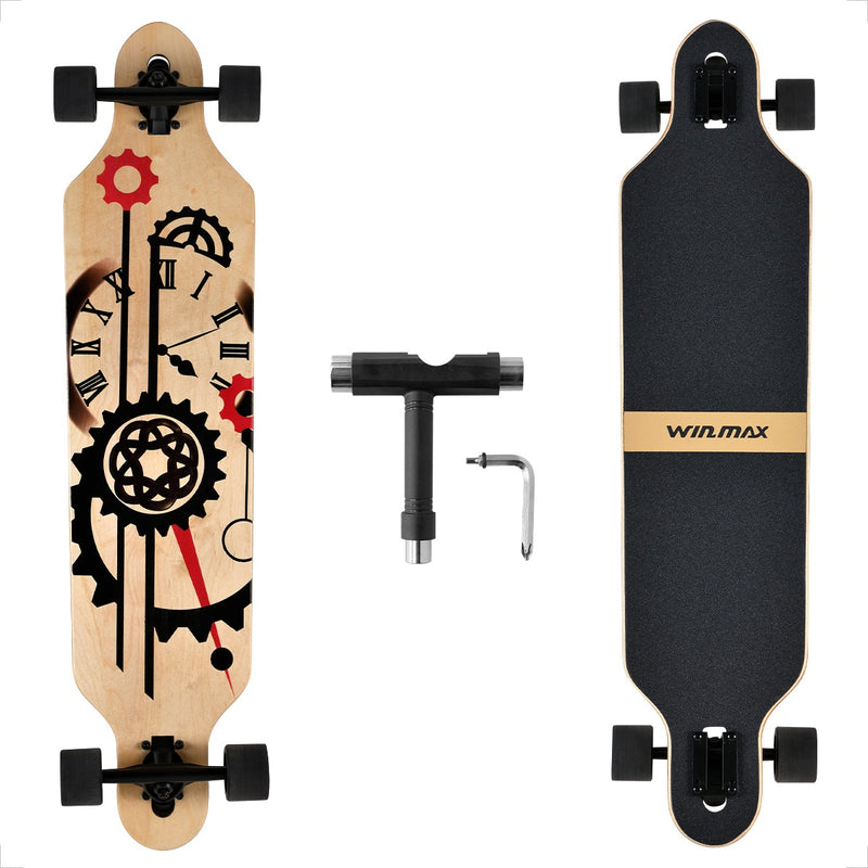 Cargue la imagen en el visor de la galería, WIN.MAX Longboard Skateboard - Reloj de engranajes
