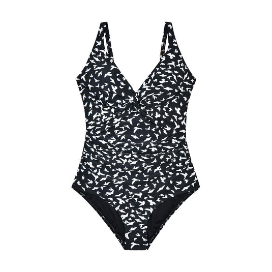 WIN.MAX women's swimwear with deep V-neck and twisted neckline