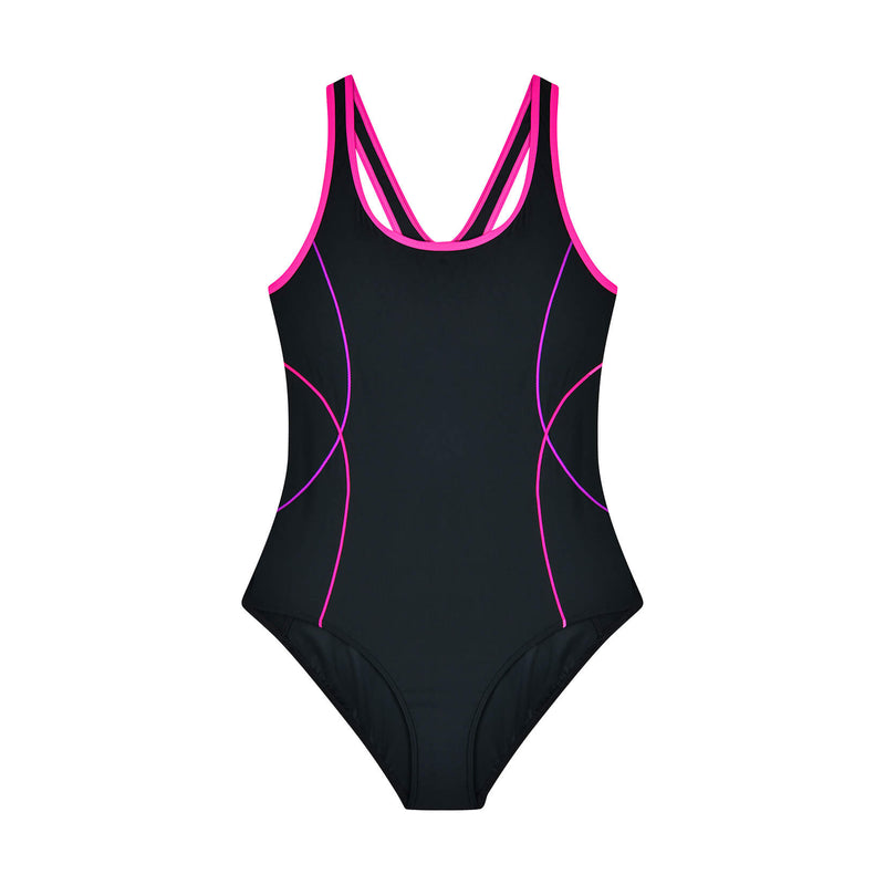 Laden Sie das Bild in Galerie -Viewer, Damen Racerback Multi Pipe Sport-Badeanzug
