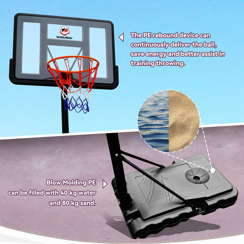 Load image into Gallery viewer, WIN.MAX 44-inch Outdoor Basketball Hoop 
