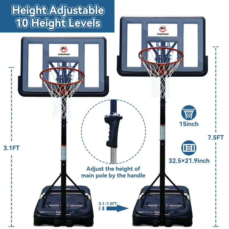 Load image into Gallery viewer, WIN.MAX 32-inch Mini Hoop Basketball System
