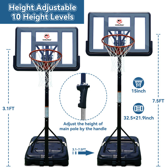 WIN.MAX 32-inch Mini Hoop Basketball System