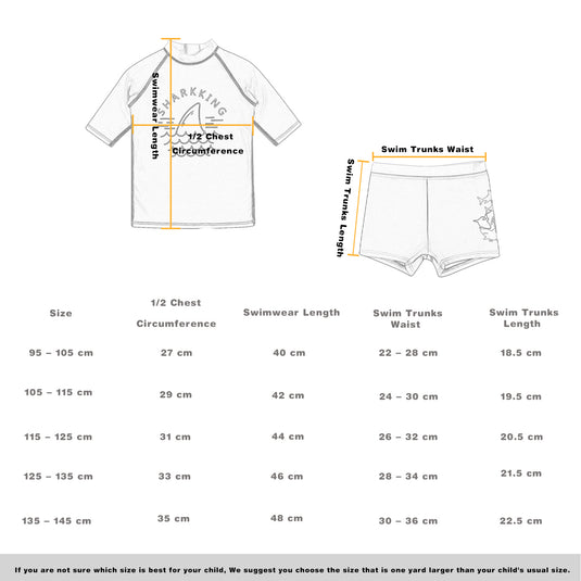 Baby Badeanzug Set Junge UPF 50+, Sharkking