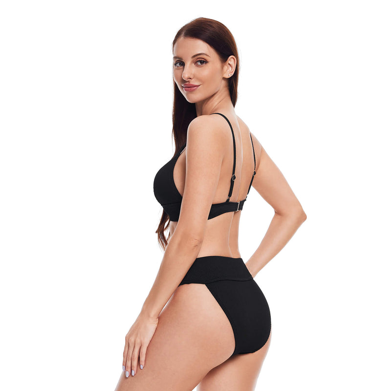 Cargue la imagen en el visor de la galería, Schwarzes Bikini Set 
