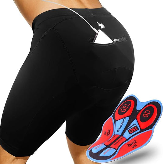 Men's Cycling Shorts with Seat Padding 9D 