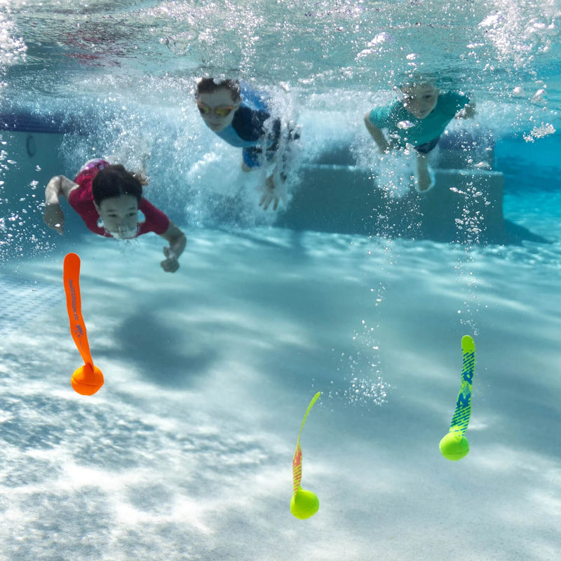 Cargue la imagen en el visor de la galería, Juego de juguetes de buceo para piscina Cooee, serpentinas de buceo, 3 bolas 
