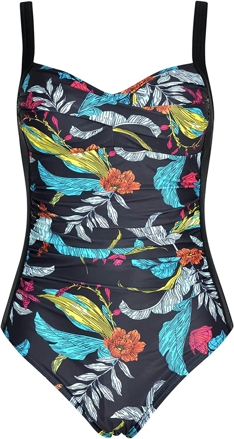 Cargue la imagen en el visor de la galería, WIN.MAX Traje de baño de una pieza con estampado floral para mujer
