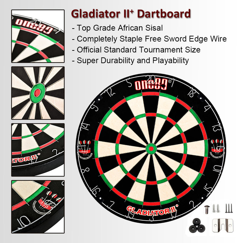 Load image into Gallery viewer, One80 Dartboard Gladiator II Dartboard &amp; PU Protection Ring Set - 4227 
