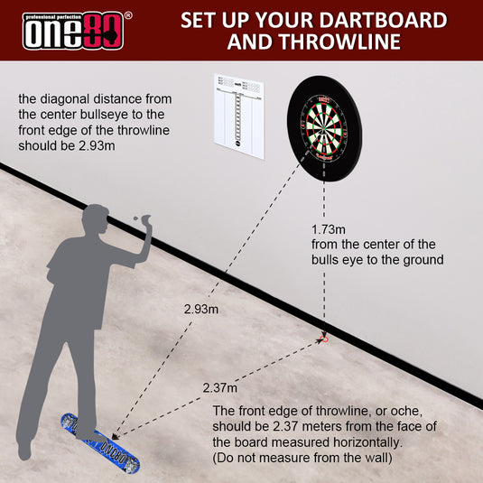 One80 Dartboard Gladiator II Dartboard & PU Protection Ring Set