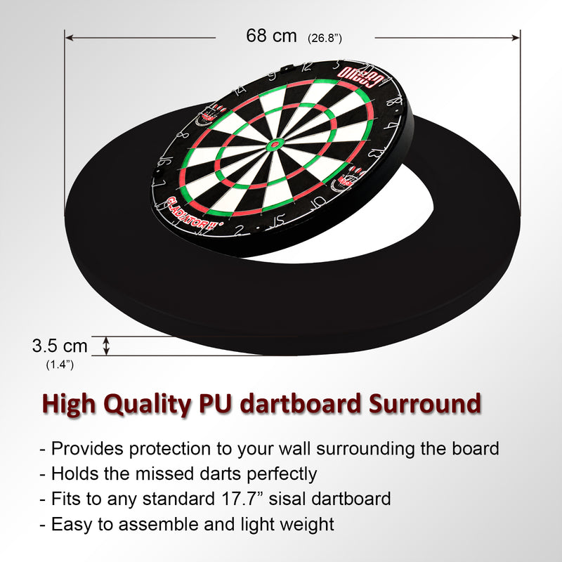 Load image into Gallery viewer, One80 Dartboard Gladiator II Dartboard &amp; PU Protection Ring Set - 4227 
