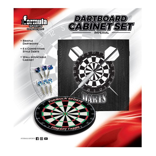 Laden Sie das Bild in Galerie -Viewer, Imperial Dartboard Cabinet Set
