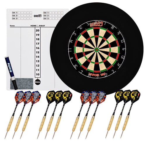 One80 Professional Size Dartboard Set with Scoreboard