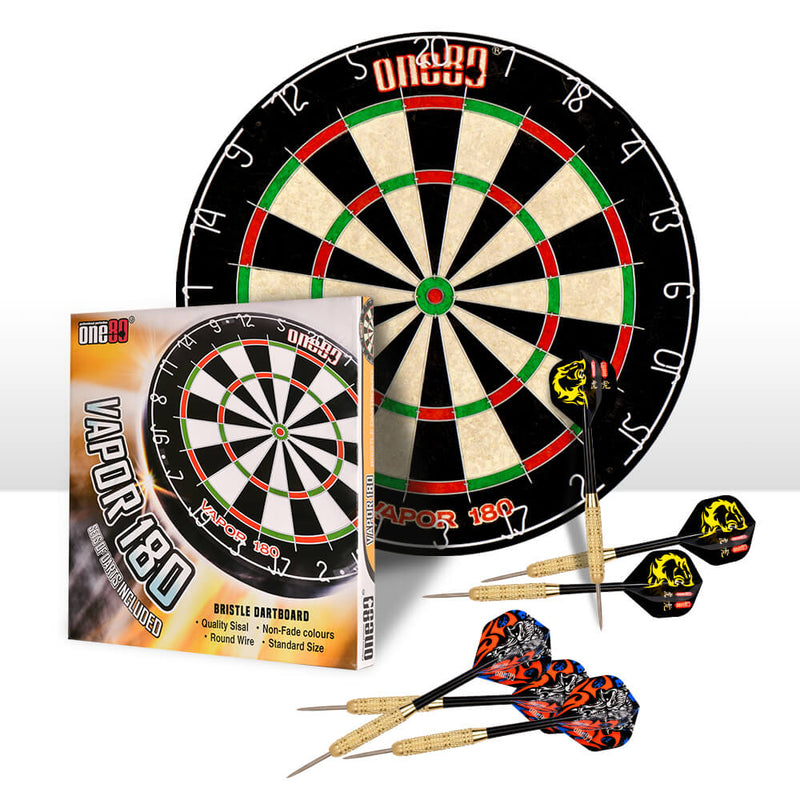 Laden Sie das Bild in Galerie -Viewer, One80 Vapor 180 Bristle/Sisal Dartboard Kit
