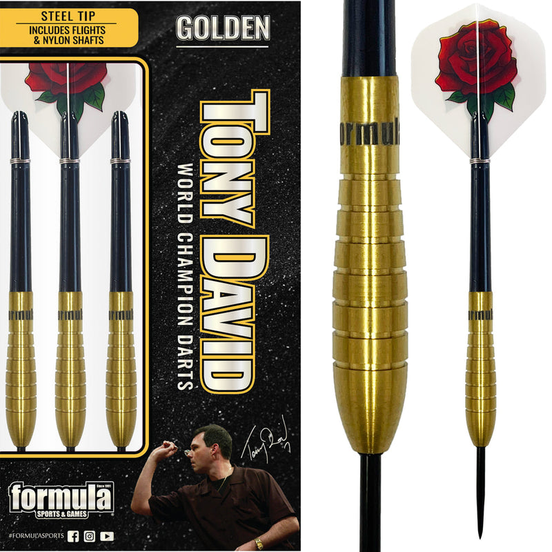 Load image into Gallery viewer, TONY DAVID GOLDEN Darts - 90% Tungsten
