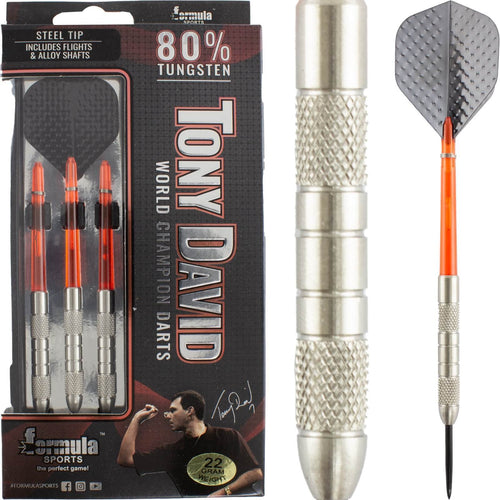 TONY DAVID Steel Tip Darts - 80% Tungsten