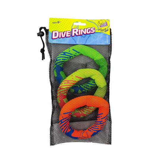 Anillos de buceo de entrenamiento submarino Cooee, paquetes de 3