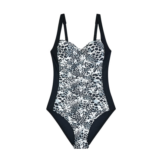 Women's ruffled midriff swimsuits