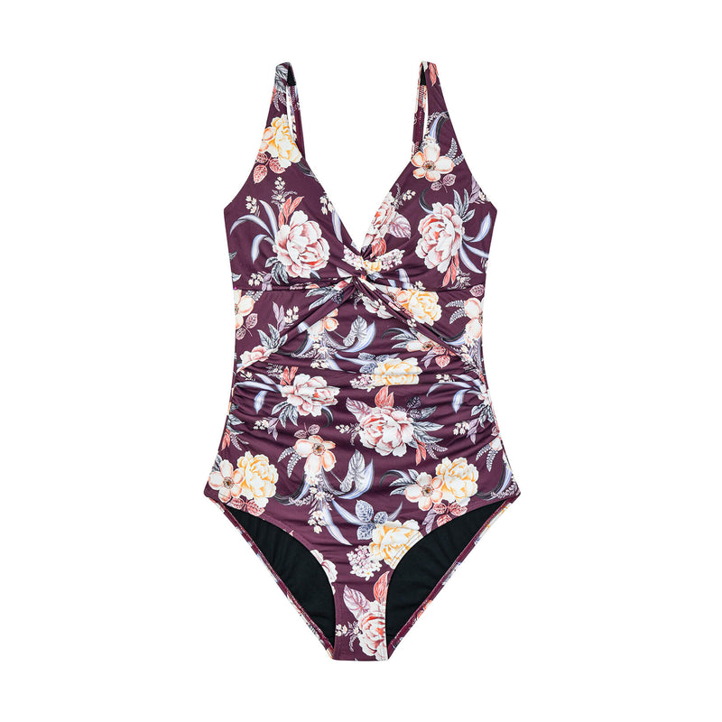 Load image into Gallery viewer, Women&#39;s swimsuit with floral print and shaping effect
