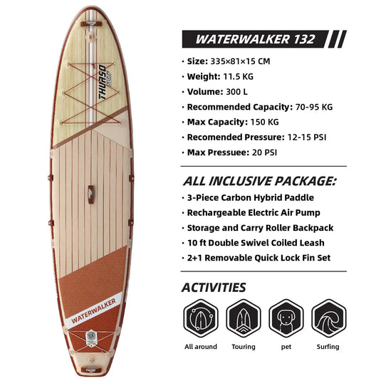 Waterwalker 132 11′ All-around SUP - Crimson