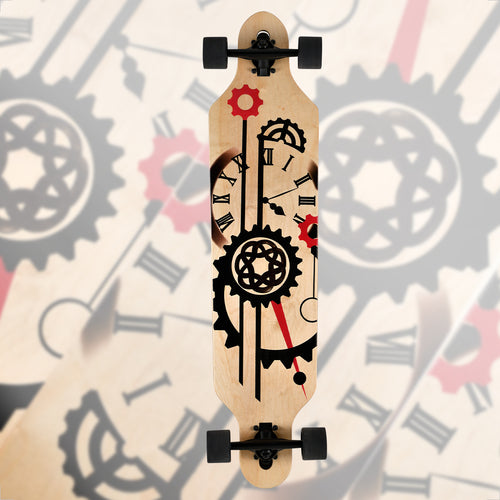 WIN.MAX Longboard Skateboard - Reloj de engranajes