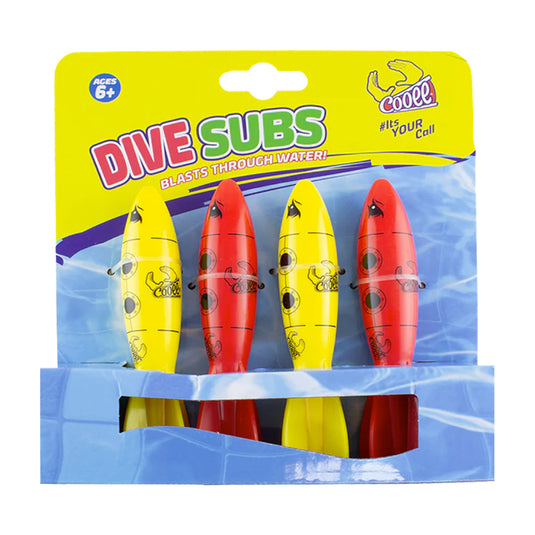 Cooee Swimming Pool Water Toys Diving Subs - 4pc 