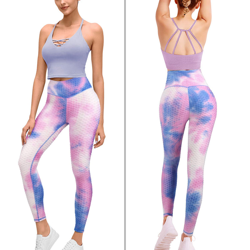 Cargue la imagen en el visor de la galería, Workout Stretch Leggings Damen Farbenfroh
