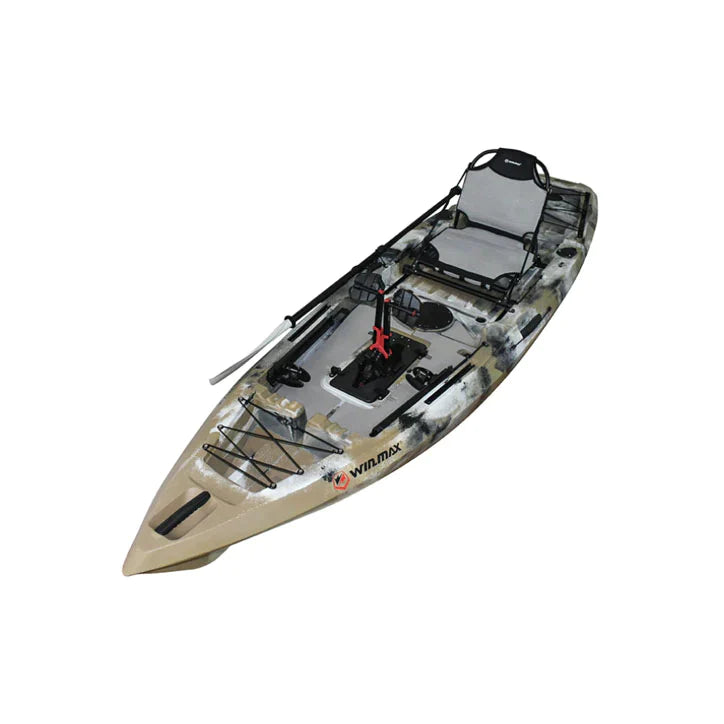 Laden Sie das Bild in Galerie -Viewer, WIN.MAX Killer Whale Lake Fishing Kayak with Pedal System and 1 Combi Paddle
