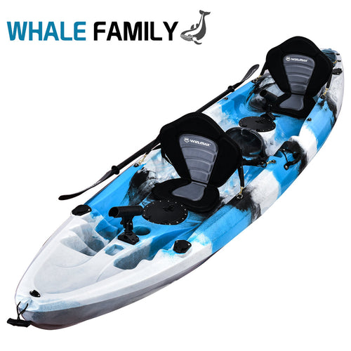 WIN.MAX Whale Family - Kayak de pesca para 2 adultos con 2 palas combinadas