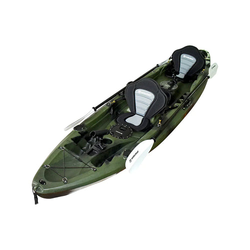 WIN.MAX Whale Family Kayak de pesca para 2 personas con 2 palas combinadas