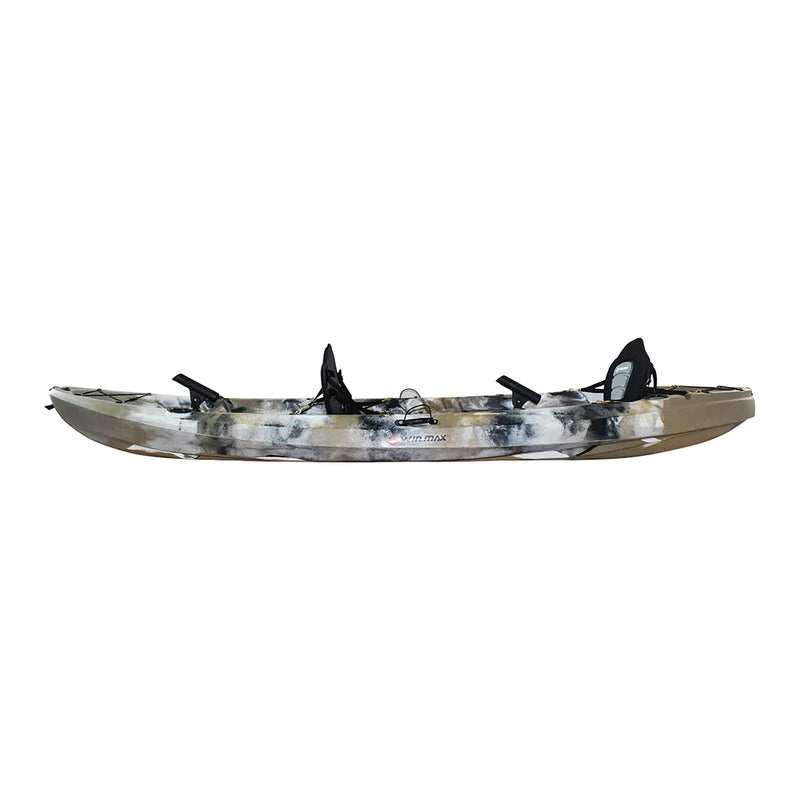 Load image into Gallery viewer, WIN.MAX Whale Family Two Person River Fishing Kayak with 2 Combi Paddles 
